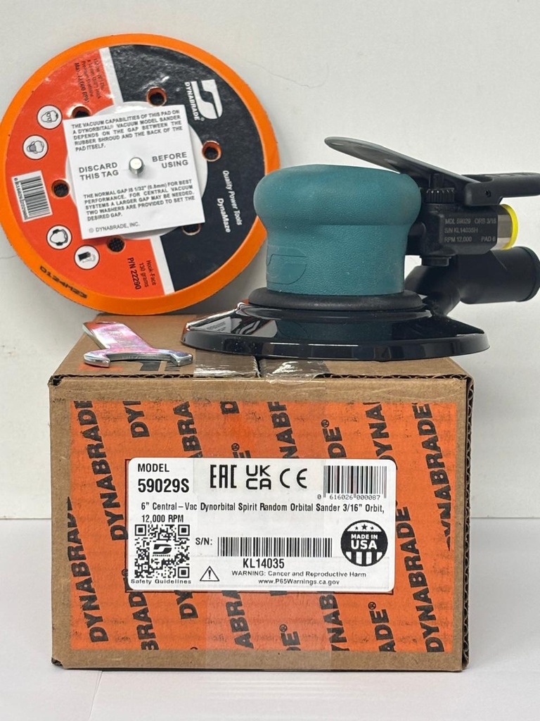 6" (152 mm) Dia. Central Vacuum Dynorbital-Spirit Random Orbital Sander