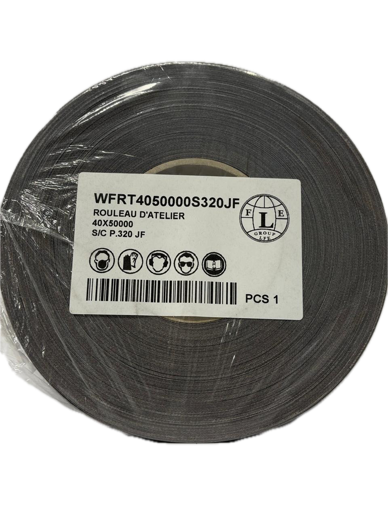 ROULEAU DE TOILE 38 x 50 M GRAIN 320 CARBURE DE SILICIUM