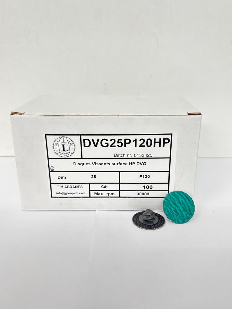 Disques Vissants surface HP DVG 25mm P120
