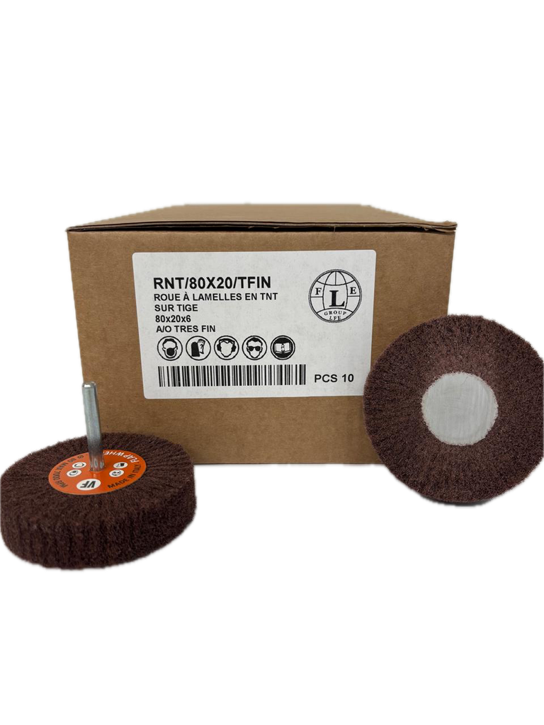 Roues Non tissé Tige 6 mm SOFT RNT6 80X20mm A/O Très Fin