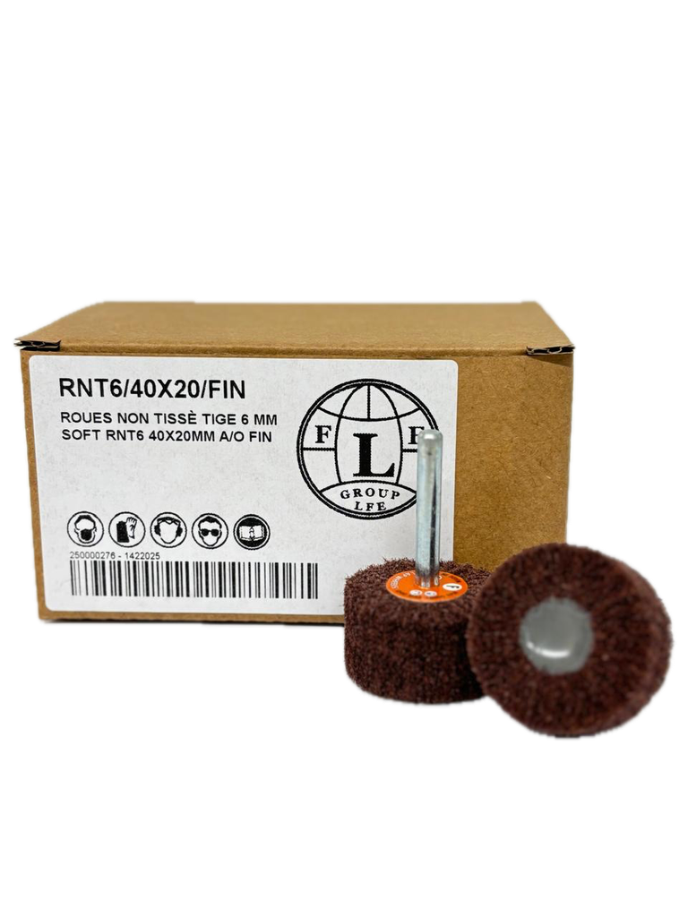 Roues Non tissé Tige 6 mm SOFT RNT6 40X20mm A/O Fin
