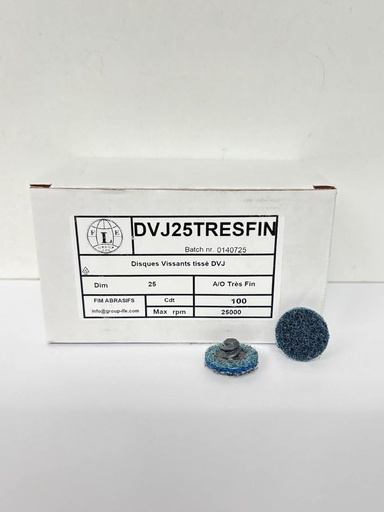[DVJ25TRESFIN] Disques Vissants tissé DVJ 25mm A/O Très Fin